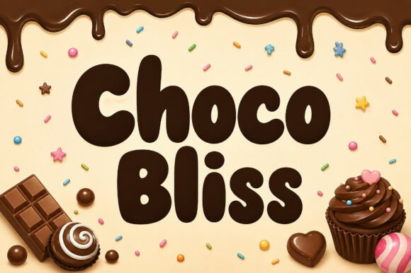 Choco Bliss: A Playful Display Font for Editorial Charm
