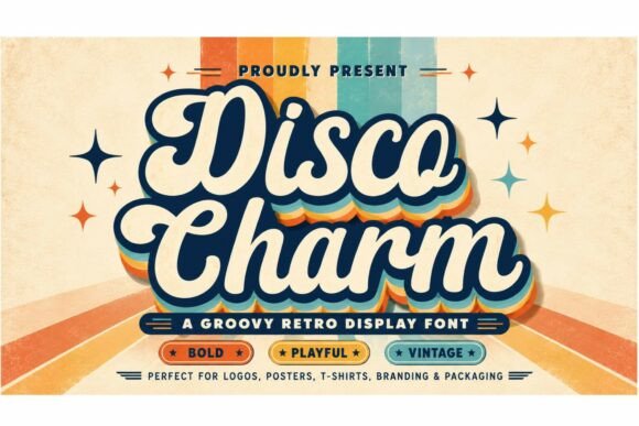 Disco Charm: A Playful Display Font for Handmade Brands