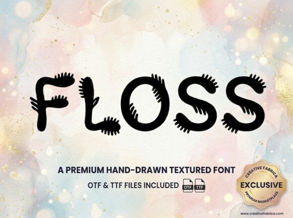 Floss: A Decorative Display Font That Makes Your Handmade Goods Shine