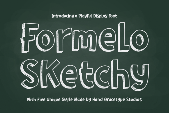 Formelo Sketchy: A Hand-Drawn Display Typeface for Crafters