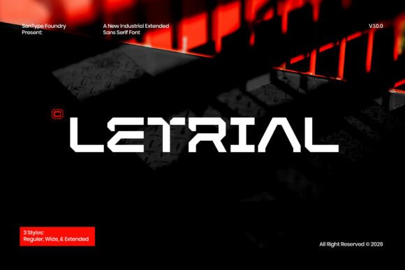 Letrial: A Bold Industrial Display Font for Real Branding Work
