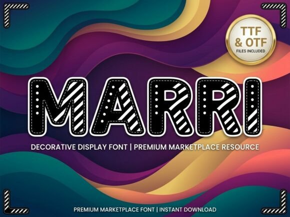 Marri: A Bold, Friendly Display Typeface for Small Business Branding