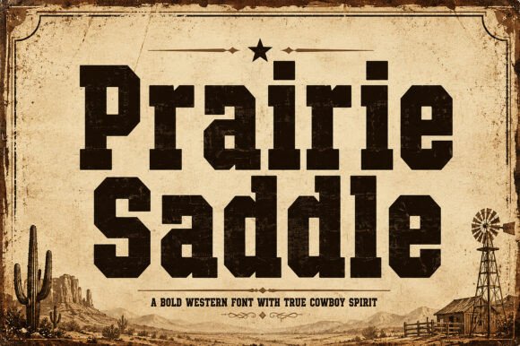 Prairie Saddle: A Bold Display Font for Western-Inspired Digital Branding