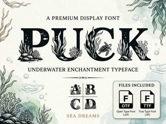 Puck: A Premium Display Font for Mystical Digital Branding