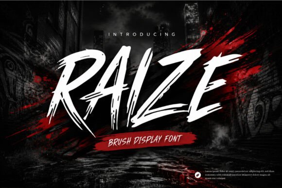 Raize Brush: A Bold Display Typeface for Handmade Creators