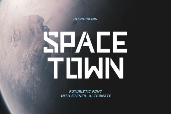 Space Town: A Futuristic Display Font That Elevates Digital Branding