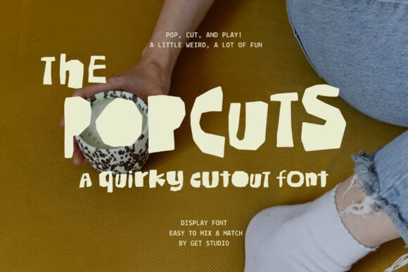 The Popcuts: A Playful Display Font for Editorial Charm